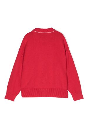 red cotton jumper PALM ANGELS KIDS | PBHE001F24KNI0012501